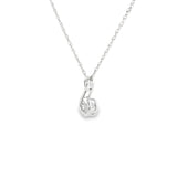 Sterling Silver 0.05 ctw Free Form Diamond Pendant