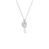Sterling Silver 0.12 ctw Free Form Diamond Pendant