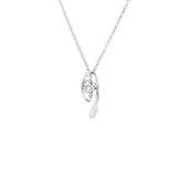 Sterling Silver 0.12 ctw Free Form Diamond Pendant