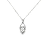 Sterling Silver 0.03 ctw Free Form Diamond Pendant