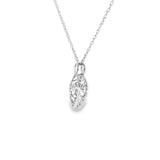 Sterling Silver 0.03 ctw Free Form Diamond Pendant