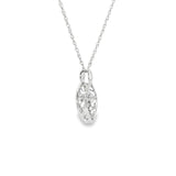 Sterling Silver 0.03 ctw Free Form Diamond Pendant