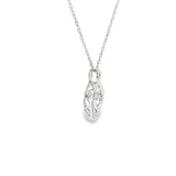 Sterling Silver 0.03 ctw Free Form Diamond Pendant