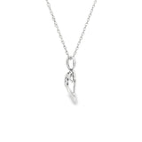 Sterling Silver 0.07 ctw Heart Diamond Pendant