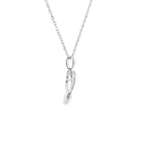 Sterling Silver 0.07 ctw Heart Diamond Pendant