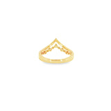 14k Yellow Gold 0.38 ctw Vintage Inspired Women's Diamond Ring