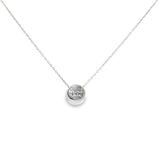 Sterling Silver 0.20 ctw Cluster Diamond Pendant
