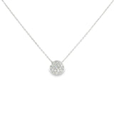 Sterling Silver 0.20 ctw Cluster Diamond Pendant