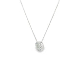 Sterling Silver 0.20 ctw Cluster Diamond Pendant
