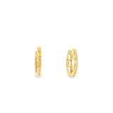 14k Yellow Gold 0.2 ctw Diamond Small Hoop Earrings