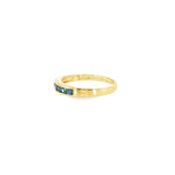 14k Yellow Gold Channel Set 0.45ctw MT Yogo Sapphire Women's Ring