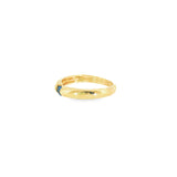 10k Yellow Gold Solitaire 0.15ctw MT Yogo Sapphire Women's Ring