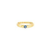 10k Yellow Gold Solitaire 0.15ctw MT Yogo Sapphire Women's Ring