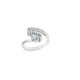 14k White Gold Modern 0.76ctw MT Yogo Sapphire Women's Ring