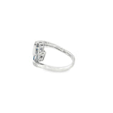 14k White Gold Modern 0.76ctw MT Yogo Sapphire Women's Ring