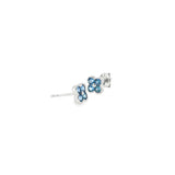 14k White Gold Nature Inspired 0.25 ctw MT Yogo Sapphire Earrings