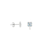 14k White Gold Nature Inspired 0.25 ctw MT Yogo Sapphire Earrings