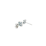 14k White Gold Nature Inspired 0.25 ctw MT Yogo Sapphire Earrings