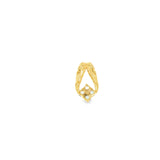 14k Yellow Gold 0.26ctw MT Yogo Sapphire Nature Inspired Pendant