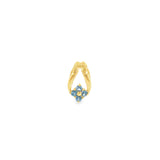 14k Yellow Gold 0.26ctw MT Yogo Sapphire Nature Inspired Pendant