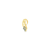 14k Yellow Gold 0.26ctw MT Yogo Sapphire Nature Inspired Pendant