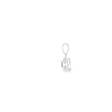 14k White Gold 0.20ctw MT Yogo Sapphire Halo Pendant