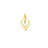 14k Yellow Gold 0.18ctw MT Yogo Sapphire Free Form Pendant