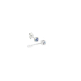 Sterling Silver 0.16 ctw Stud MT Yogo Sapphire Earrings