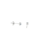 Sterling Silver 0.16 ctw Stud MT Yogo Sapphire Earrings