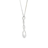 Sterling Silver 0.05 ctw Free Form Diamond Pendant