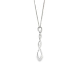 Sterling Silver 0.05 ctw Free Form Diamond Pendant