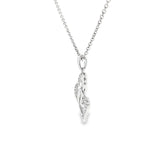 Sterling Silver White Topaz Heart Pendant