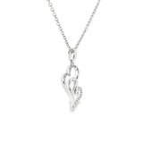 Sterling Silver White Topaz Heart Pendant
