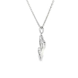 Sterling Silver White Topaz Heart Pendant