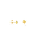 10k Yellow Gold 0.07 ctw Diamond Nature Inspired Earrings