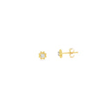 10k Yellow Gold 0.07 ctw Diamond Nature Inspired Earrings