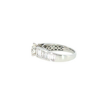14k White Gold 2.42 ctw Cathedral Diamond Engagement Ring