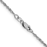 14k White Gold 18" 1.6mm Sparkle Singapore Chain