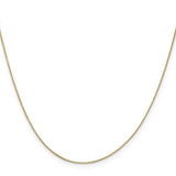 14k Yellow Gold 16" .5mm Box Chain