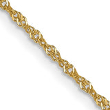 14k Yellow Gold 16" 1mm Singapore Chain