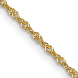 14k Yellow Gold 18" 1mm Singapore Chain