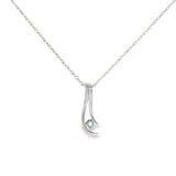 Sterling Silver 0.13 ctw Montana Sapphire Pendant