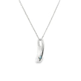 Sterling Silver 0.13 ctw Montana Sapphire Pendant