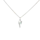 Sterling Silver 0.21 ctw Montana Sapphire Pendant