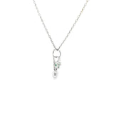 Sterling Silver 0.21 ctw Montana Sapphire Pendant