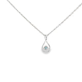 Sterling Silver 0.21 ctw Solitaire Montana Sapphire Pendant