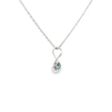 Sterling Silver 0.21 ctw Solitaire Montana Sapphire Pendant