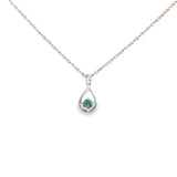 Sterling Silver 0.21 ctw Solitaire Montana Sapphire Pendant