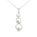 Sterling Silver 0.29 ctw Montana Sapphire Pendant