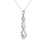 Sterling Silver 0.29 ctw Montana Sapphire Pendant